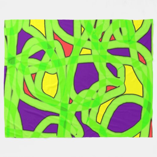 Pop Art Graffiti Fleecedecke (Vorderseite (Horizontal))