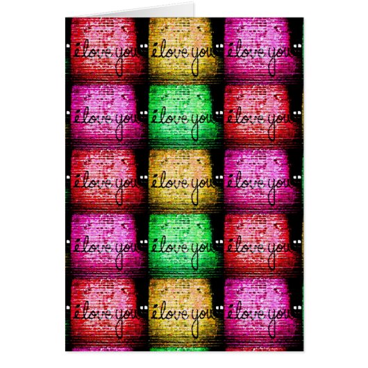 Pop Art Graffiti Liebe Grußkarte (Vorne)