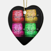 Pop Art Graffiti Liebe Keramik Ornament (Links)