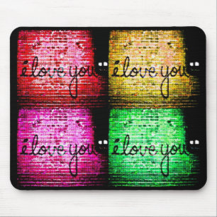 Pop Art Graffiti Liebe Mousepad