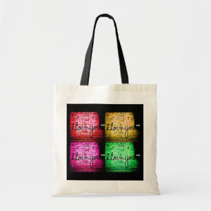 Pop Art Graffiti Liebe Tragetasche