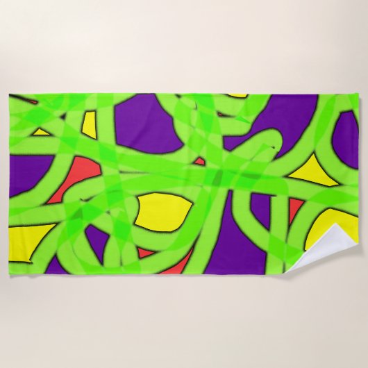 Pop Art Graffiti Strandtuch (Vorderseite)