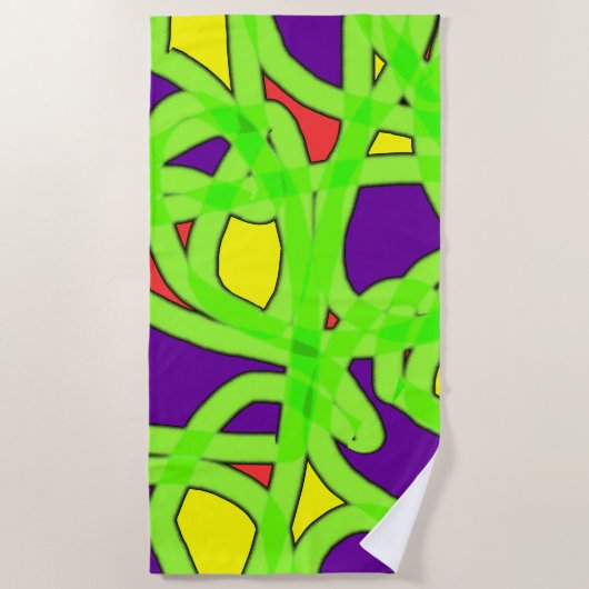 Pop Art Graffiti Strandtuch (Vorderseite)