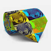 Pop Art Gray Wolf Krawatte (Gerollt)