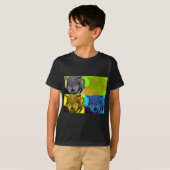 Pop Art Gray Wolf T-Shirt (Vorne ganz)