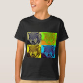 Pop Art Gray Wolf T-Shirt (Vorderseite)