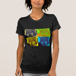 Pop Art Gray Wolf T-Shirt