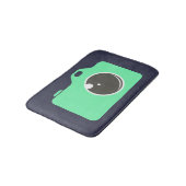 Pop Art Green Camera Badematte (Schrägansicht)