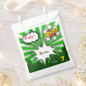 Pop Art Green Comic Geburtstag Geschenktütchen (Ausgeschnitten)