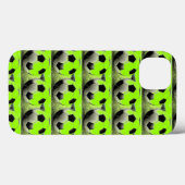 Pop Art Green Soccer Balls Case-Mate iPhone Hülle (Rückseite (Horizontal))