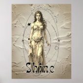 Pop Art Griechische Göttin Aphrodite Poster (Vorne)