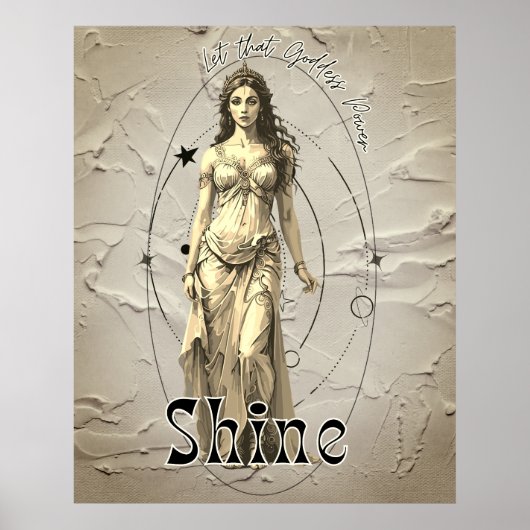 Pop Art Griechische Göttin Aphrodite Poster (Vorne)