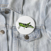 Pop Art Grüne Heuschrecke Button (Beispiel)