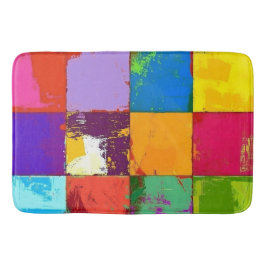 Pop Art grunge Farbblöcke Badematte