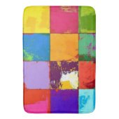 Pop Art grunge Farbblöcke Badematte (Vorderseite Vertikal)