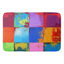 Pop Art grunge Farbblöcke Badematte