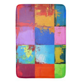 Pop Art grunge Farbblöcke Badematte (Vorderseite Vertikal)