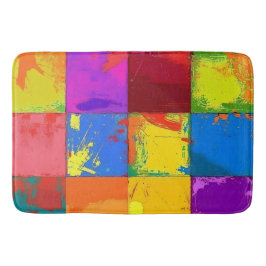 Pop Art grunge Farbblöcke Badematte