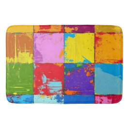Pop Art grunge Farbblöcke Badematte