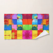 Pop Art grunge Farbblöcke Badhandtuch Set (Handtuch)
