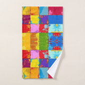 Pop Art grunge Farbblöcke Badhandtuch Set (Handtuch)