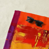 Pop Art grunge Farbblöcke Strandtuch (Beispiel)