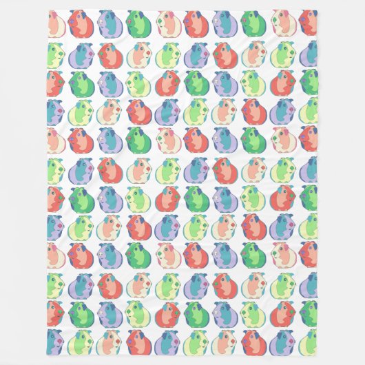 Pop Art Guinea Muster Fleecedecke (Vorderseite)