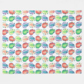 Pop Art Guinea Muster Fleecedecke (Vorderseite (Horizontal))
