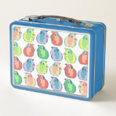 Pop Art Guinea Muster Metall Brotdose (Rückseite)