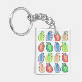 Pop Art Guinea Muster Schlüsselanhänger (Vorderseite links)