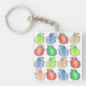 Pop Art Guinea Muster Schlüsselanhänger (Vorderseite)