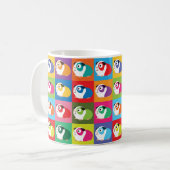 Pop Art Guinea Schweine Kaffeetasse (Vorderseite Links)