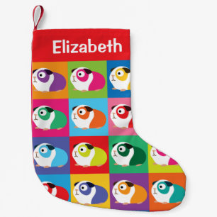 Pop Art Guinea Schweine Kleiner Weihnachtsstrumpf