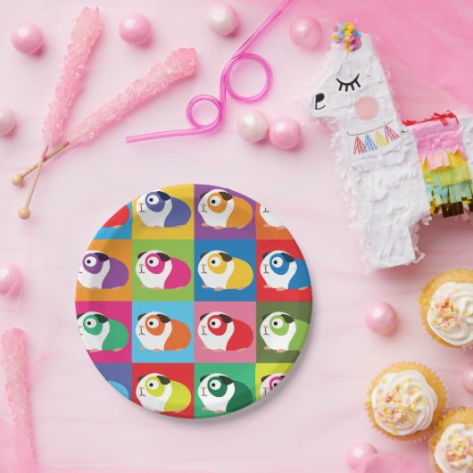 Pop Art Guinea Schweine Pappteller (Party)