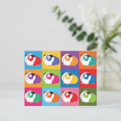 Pop Art Guinea Schweine Postkarte (Stehend Vorderseite)