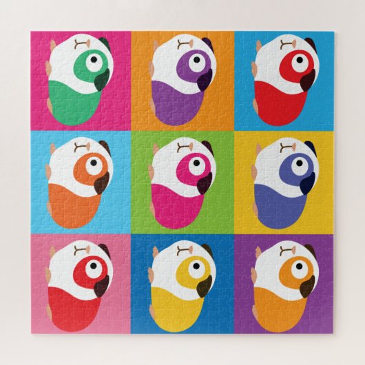 Pop Art Guinea Schweine Puzzle (Horizontal)