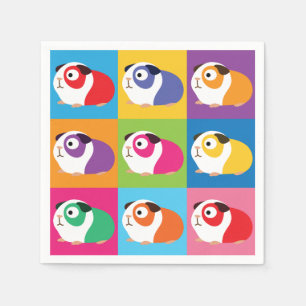 Pop Art Guinea Schweine Serviette