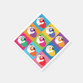 Pop Art Guinea Schweine Serviette (Ecke)