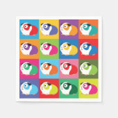 Pop Art Guinea Schweine Serviette (Vorderseite)
