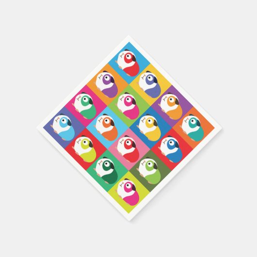 Pop Art Guinea Schweine Serviette (Ecke)