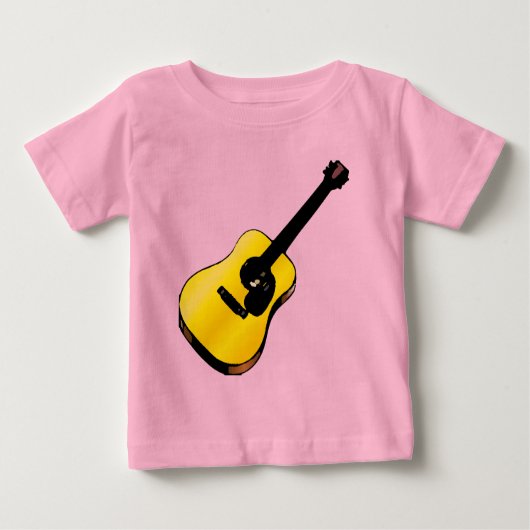 Pop Art Guitar Baby T-shirt (Vorderseite)