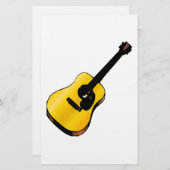 Pop Art Guitar Briefpapier (Vorne/Hinten)