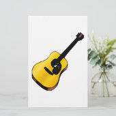 Pop Art Guitar Briefpapier (Stehend Vorderseite)