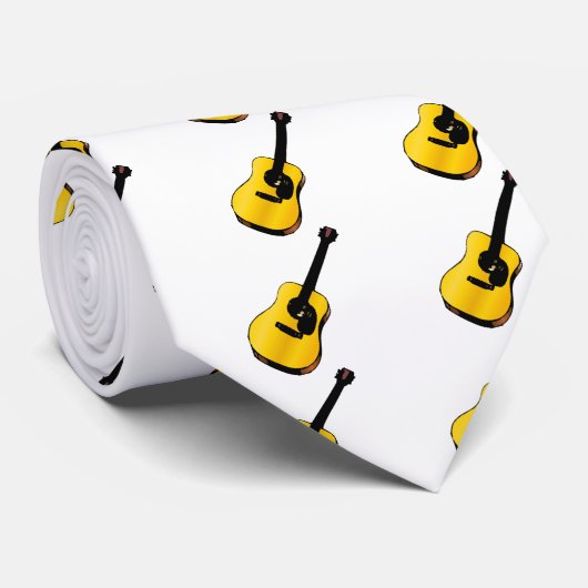 Pop Art Guitar Krawatte (Gerollt)