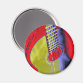 Pop Art Guitar Magnet (Vorderseite/Rückseite)