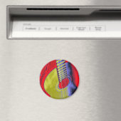 Pop Art Guitar Magnet (In Situ (Geschirrspüler))