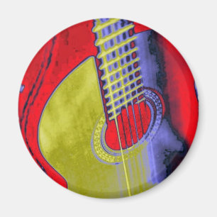 Pop Art Guitar Magnet