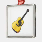 Pop Art Guitar Ornament Aus Metall (Links)