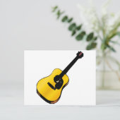 Pop Art Guitar Postkarte (Stehend Vorderseite)