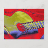 Pop Art Guitar Postkarte (Vorderseite)